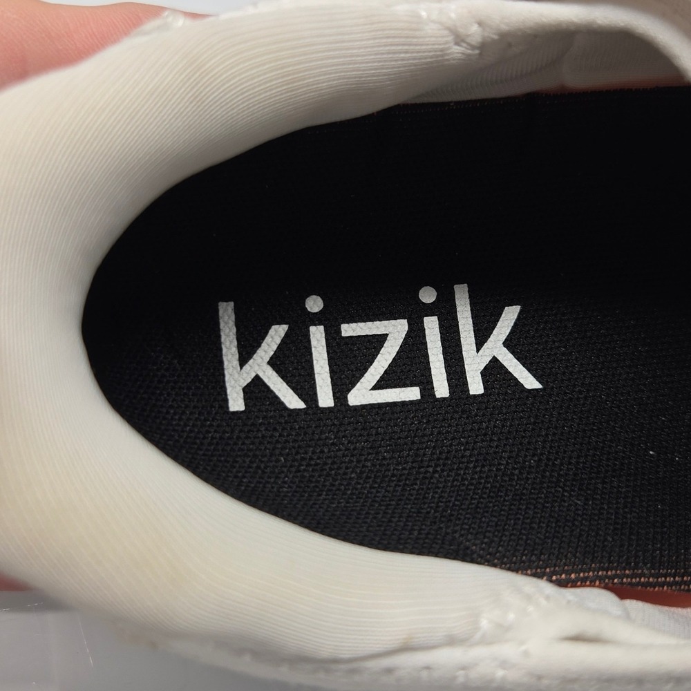 Kizik Irvine Sneakers Women 8.5W Ivory White Canvas Hands Free Slip On Lace Up - Picture 7 of 9